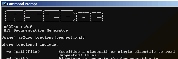 AS2Doc Documentation from the prompt